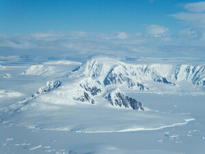 Arriving towards Alexander Island, ~200km south of Adelaide Island and to the west of the base of the Antarctic peninsula.