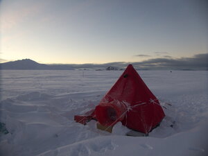 The toilet tent looks suspiciously like home!