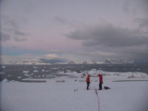 Thanks guys, hoisted back up! Look at that amazing view, well worth the wait.