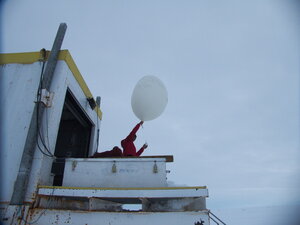 Actual launch of the balloon. This is very important science filling in a big hole in meteorological readings for global climate models.