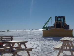 The chill out area near the living accommodation.