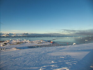Making it back, the RRS Ernest Shackleton was docked at the base.