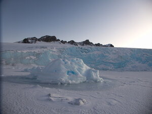 An opportunity to go out onto the sea ice, with frozen bergs locked in place. Interestingly, you are best staying away from the blocks that are locked into sea ice, as you can no doubt see!