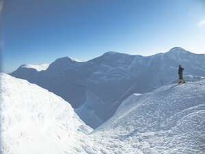 Beautiful snow formations with my guide, the legendary Dr. Snow (not his real name, but he is genuinely a doctor of snow!)