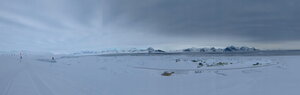 A panorama of the base and the "road" to the recreation area.